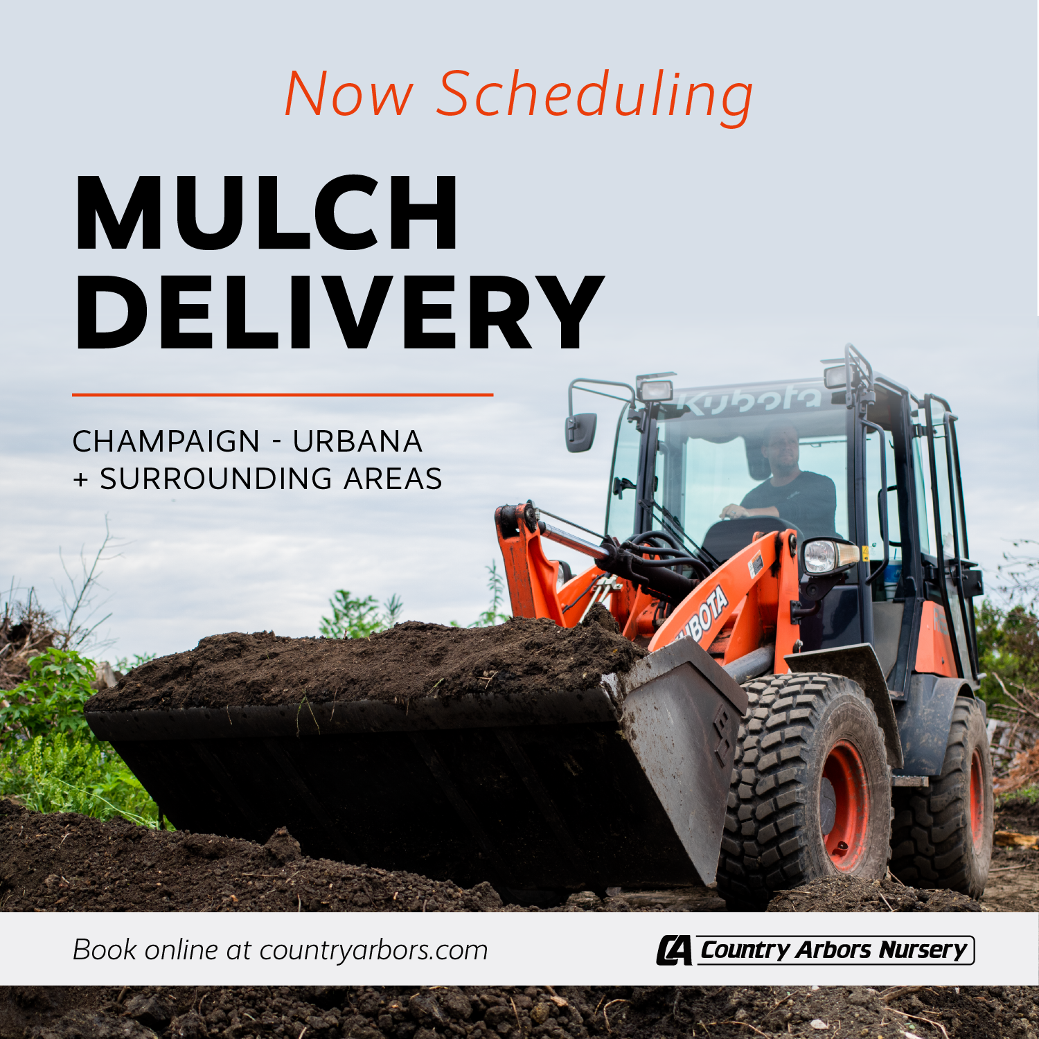 Now booking mulch and dirt deliveries